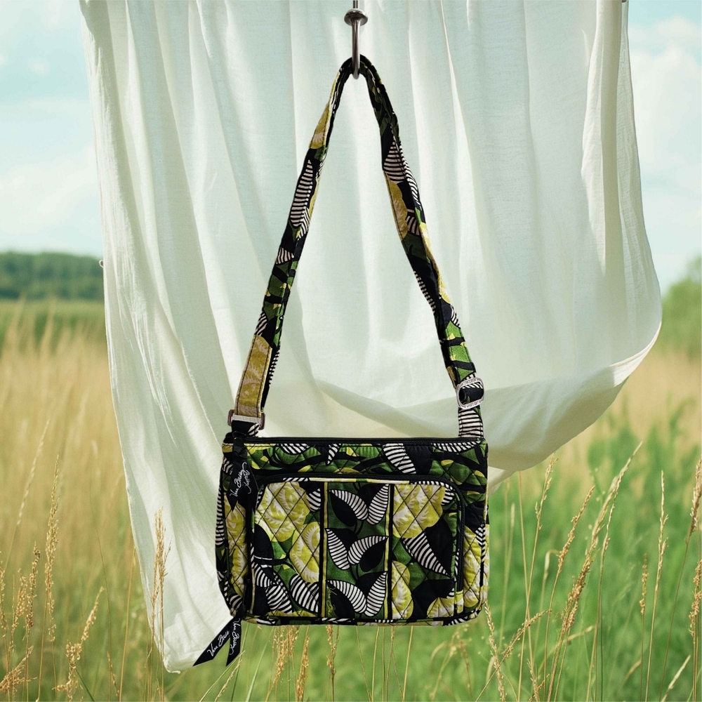 Vera Bradley Green Floral Crossbody Bag